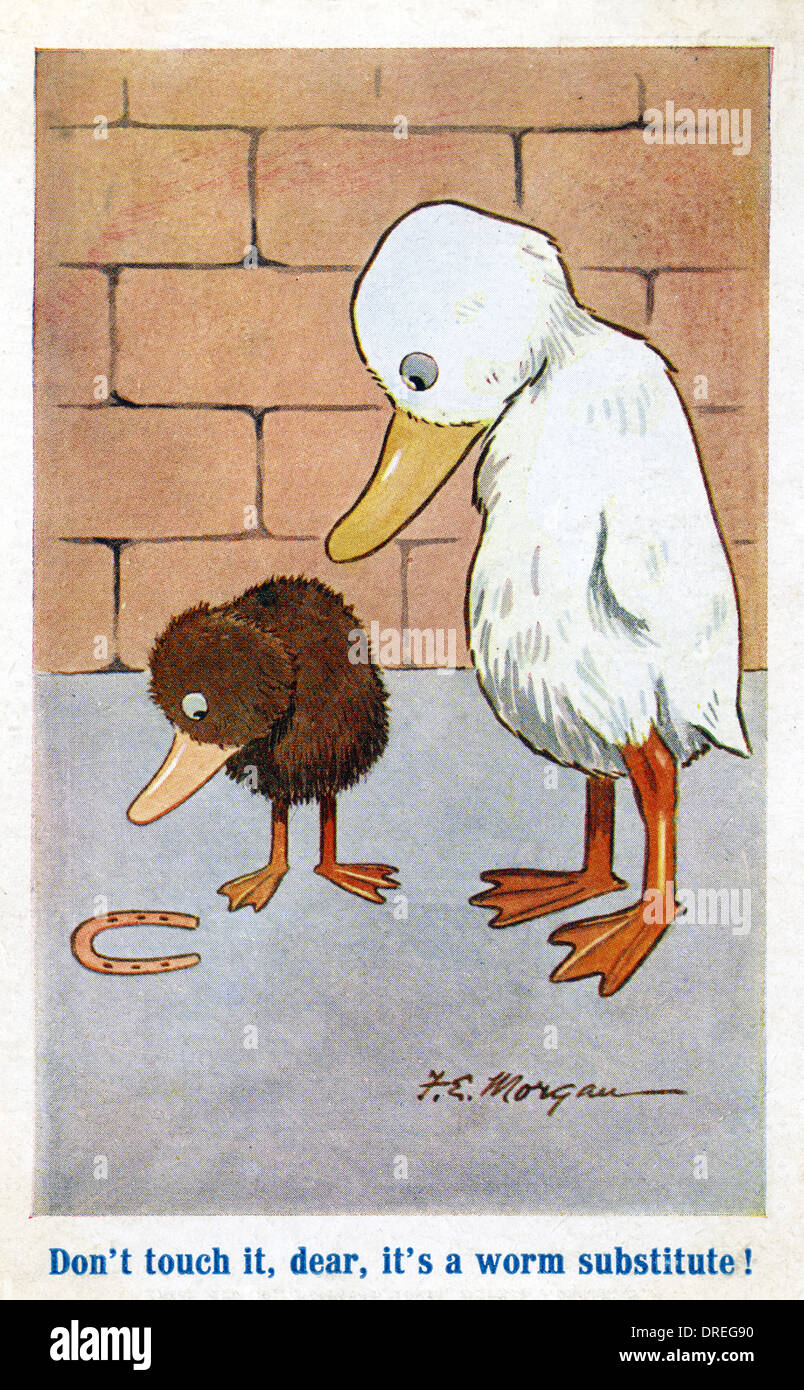 Cartoon - WWI Essen Ersatz Satire Stockfoto