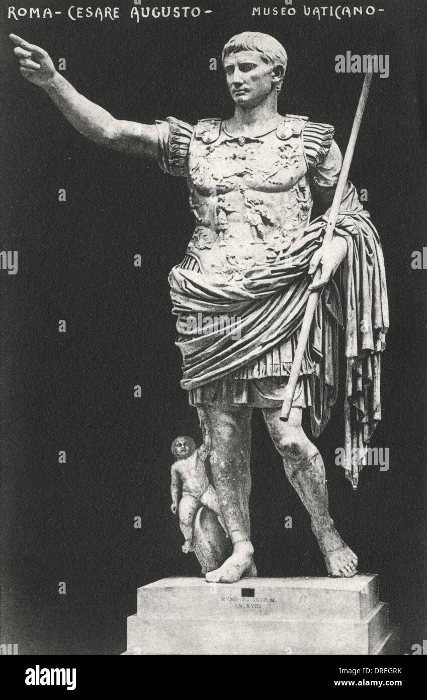 Statue des Augustus - der Vatikan, Italien Stockfoto