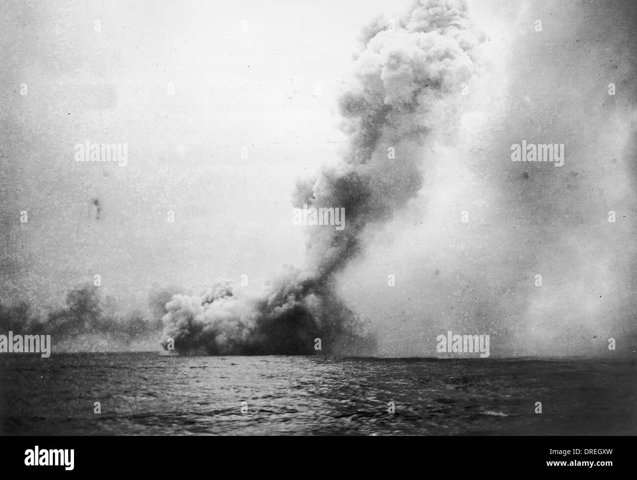 Verlust der HMS Queen Mary, Schlacht von Jütland, WW1 Stockfoto