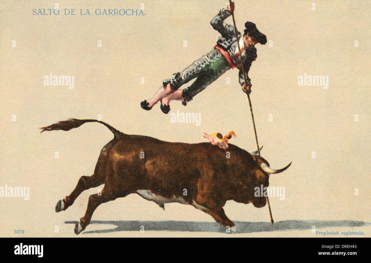 Spanien - Matador-Stabhochsprung Stockfoto