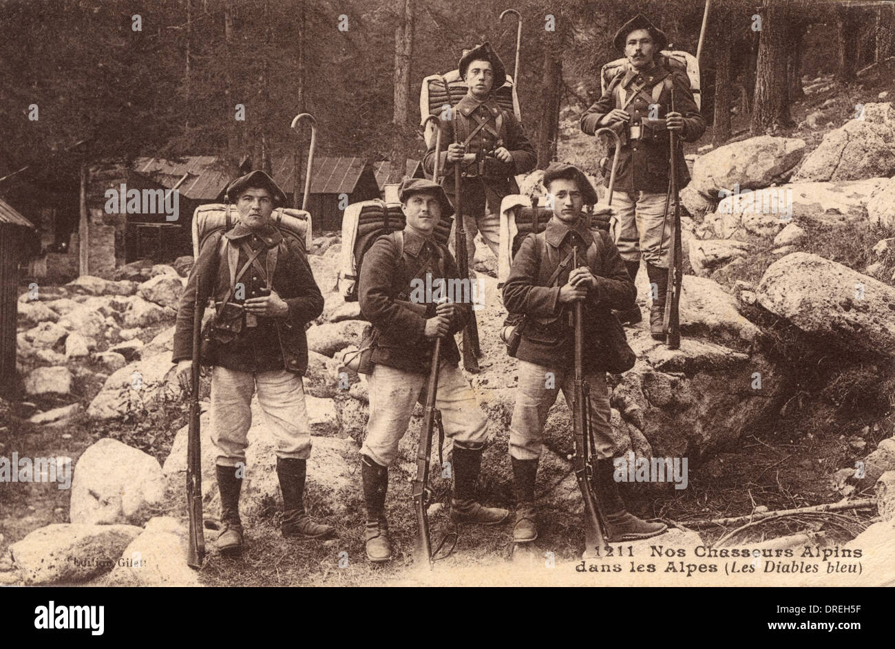 Frankreich - Chasseurs Alpins Stockfoto Frankreich - Chasseurs Alpins Stockfoto