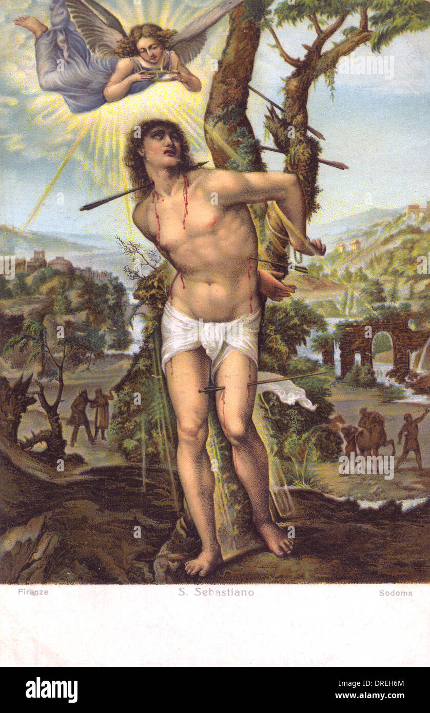 Die Ausführung von St. Sebastian Stockfoto