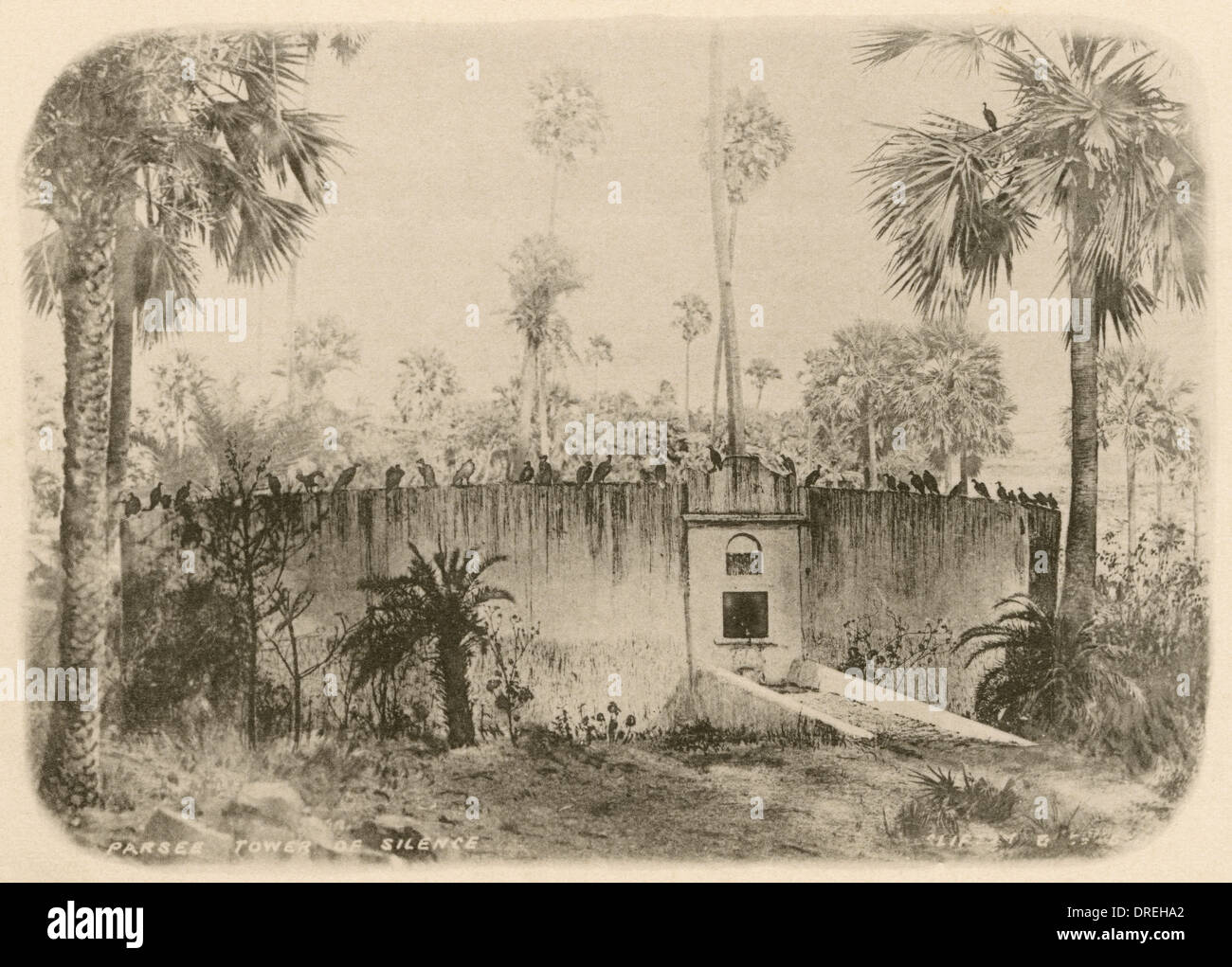 Zoroastrian Turm des Schweigens Stockfoto
