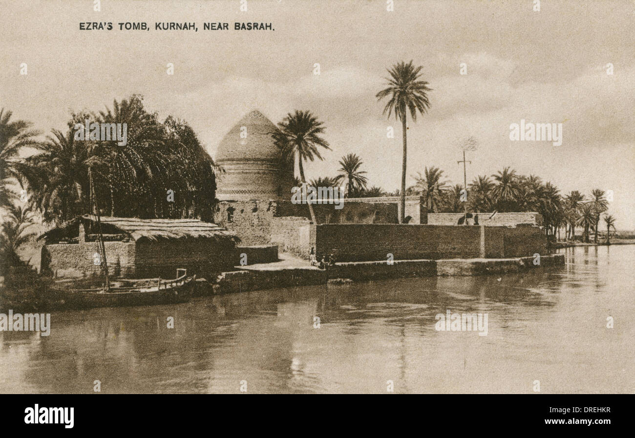 Tigris-Fluss, Irak - das Grab des Propheten Ezra Stockfoto