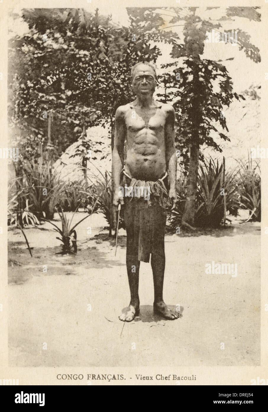 Alten Häuptling von Französisch-Kongo Stockfoto