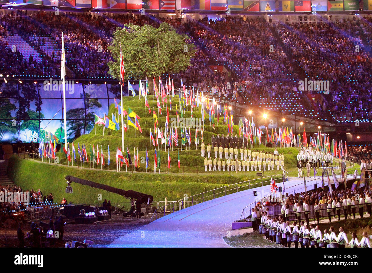 Schwule aus aller Welt, Eröffnung der London 2012 Olympische Spiele im Olympiastadion. London, England - 27.07.12 Stockfoto