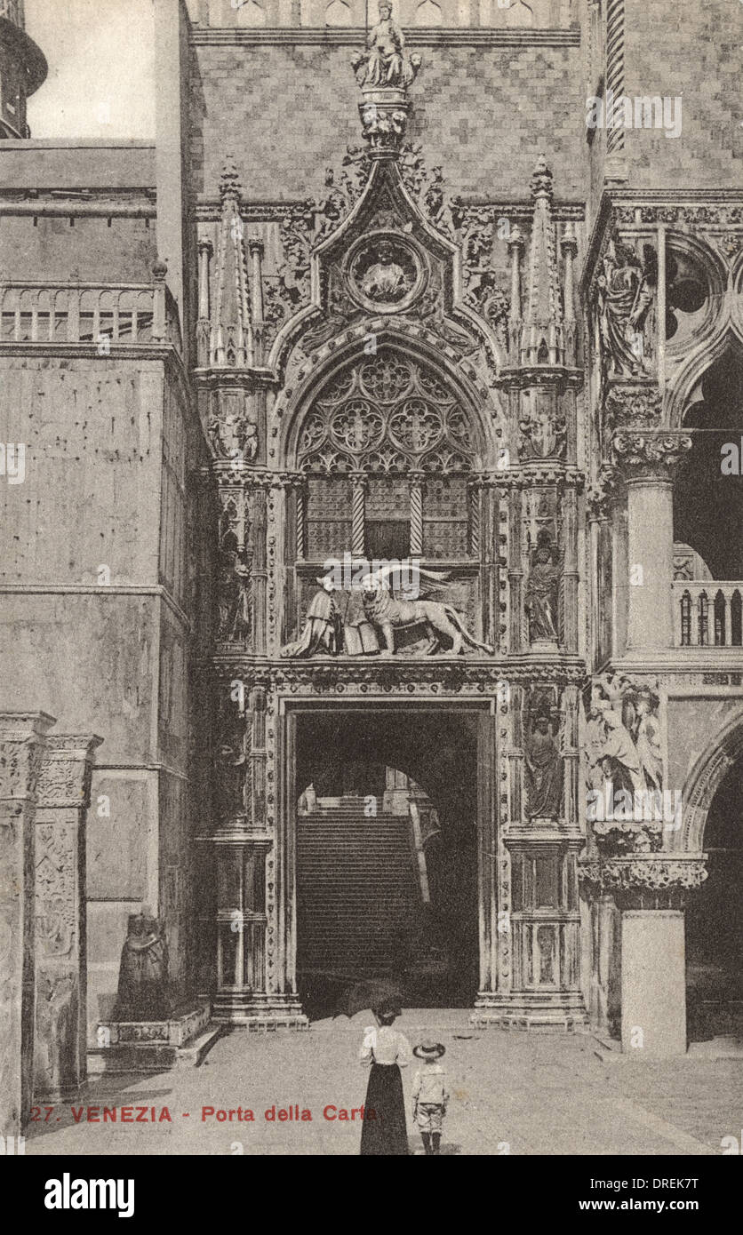 Venedig, Italien - die Porta della Carta Stockfoto