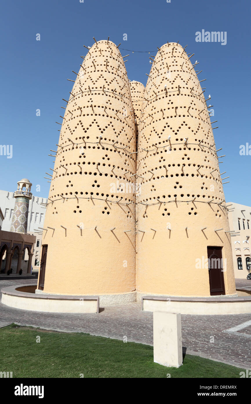 Taubenturm in Katara Cultural Village. Doha, Katar, Nahost Stockfoto