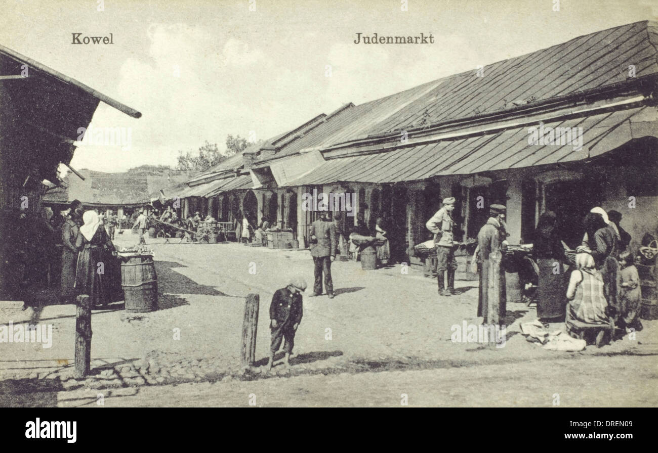 Ukraine - jüdischen Markt in Kovel Stockfoto