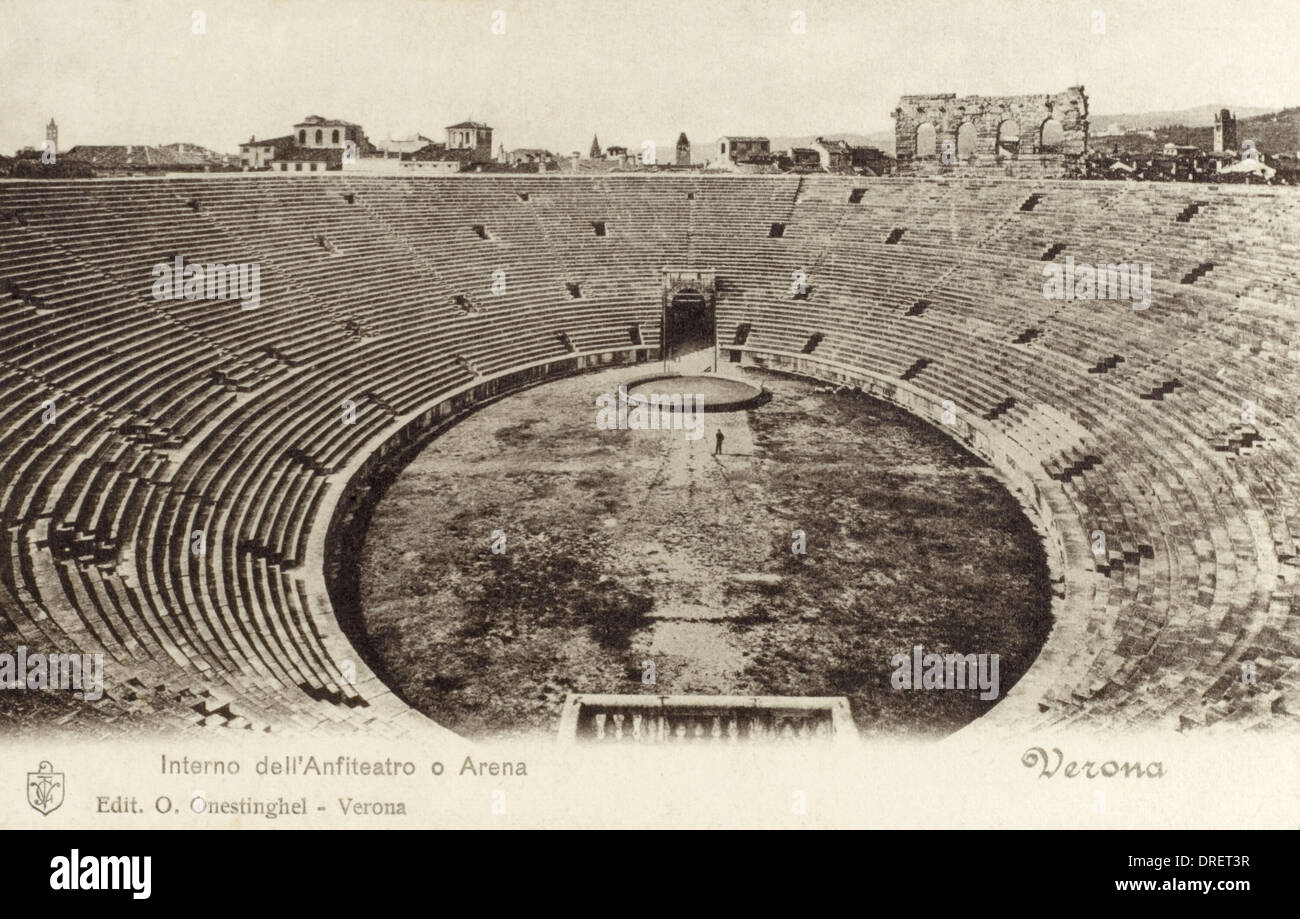 Verona - das römische Amphitheater (2/3) Stockfoto