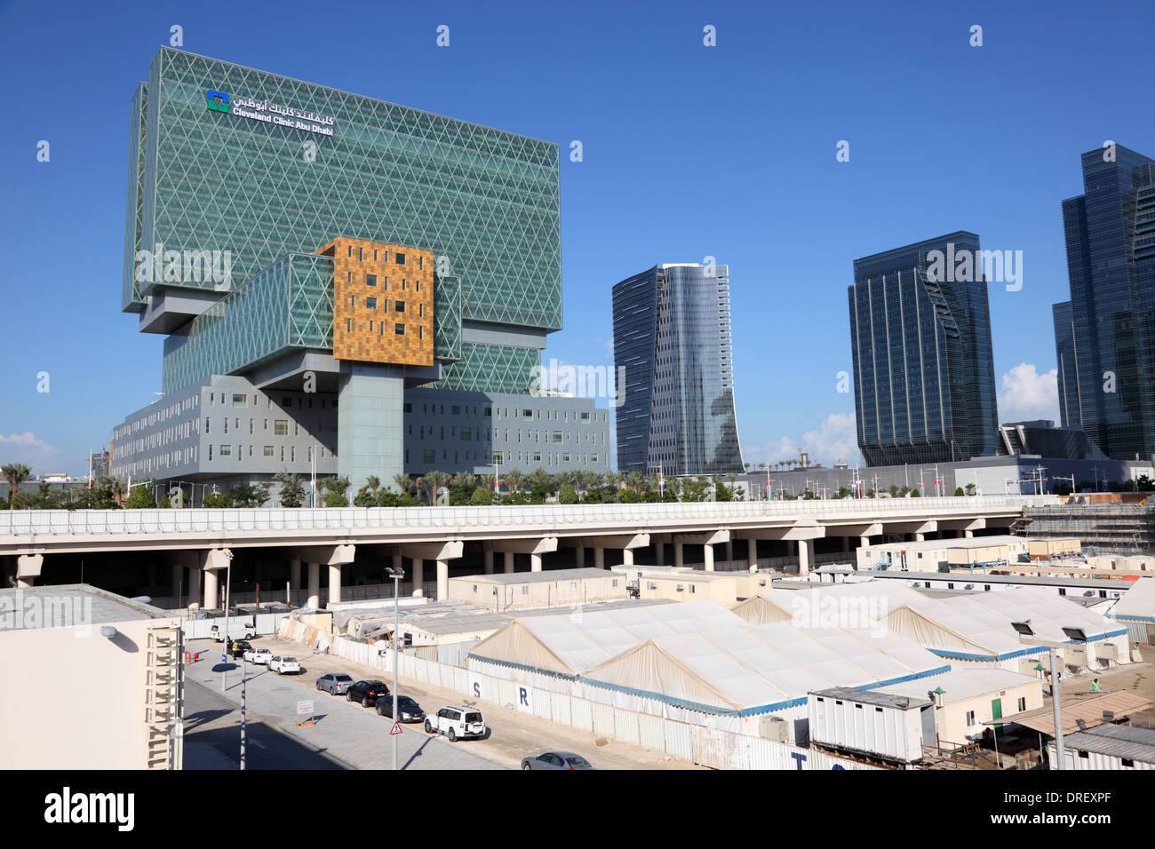 Der neue Cleveland Clinic in Abu Dhabi. Al Maryah Island, Abu Dhabi, Vereinigte Arabische Emirate Stockfoto