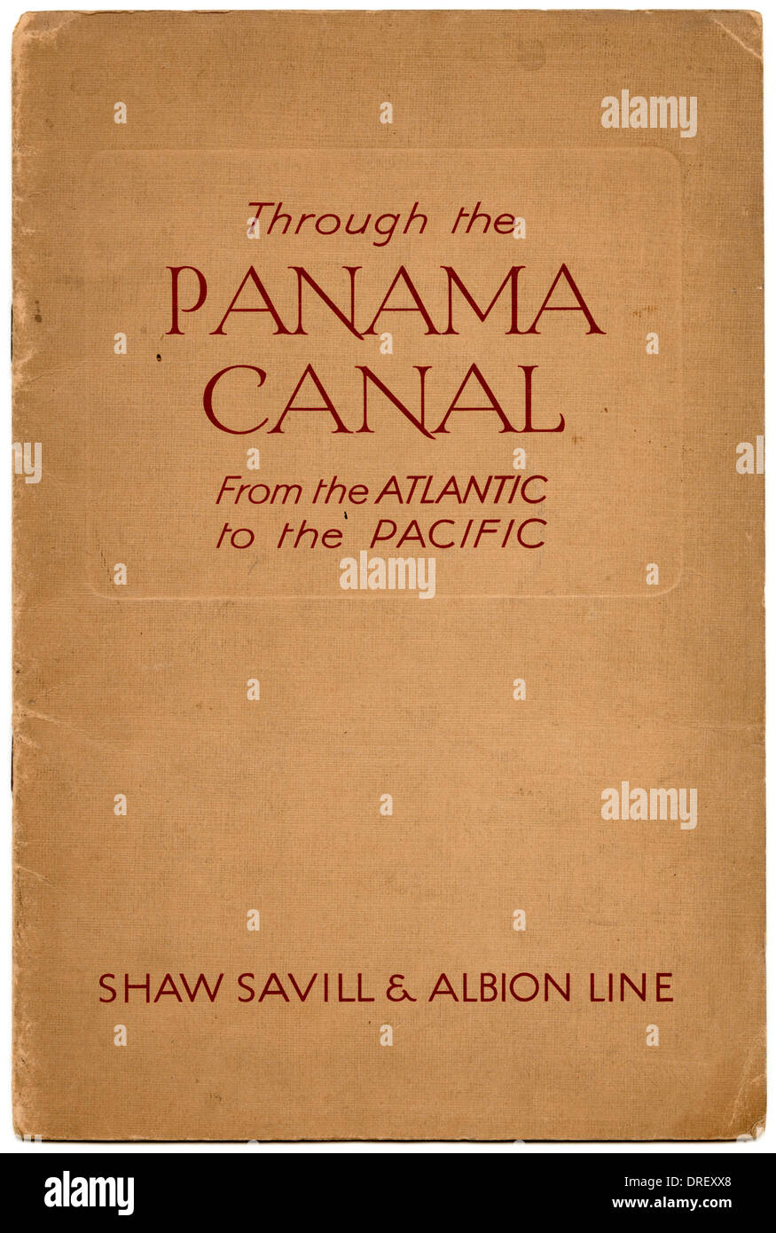 Die vordere Abdeckung des Buches, durch den Panama-Kanal Stockfoto