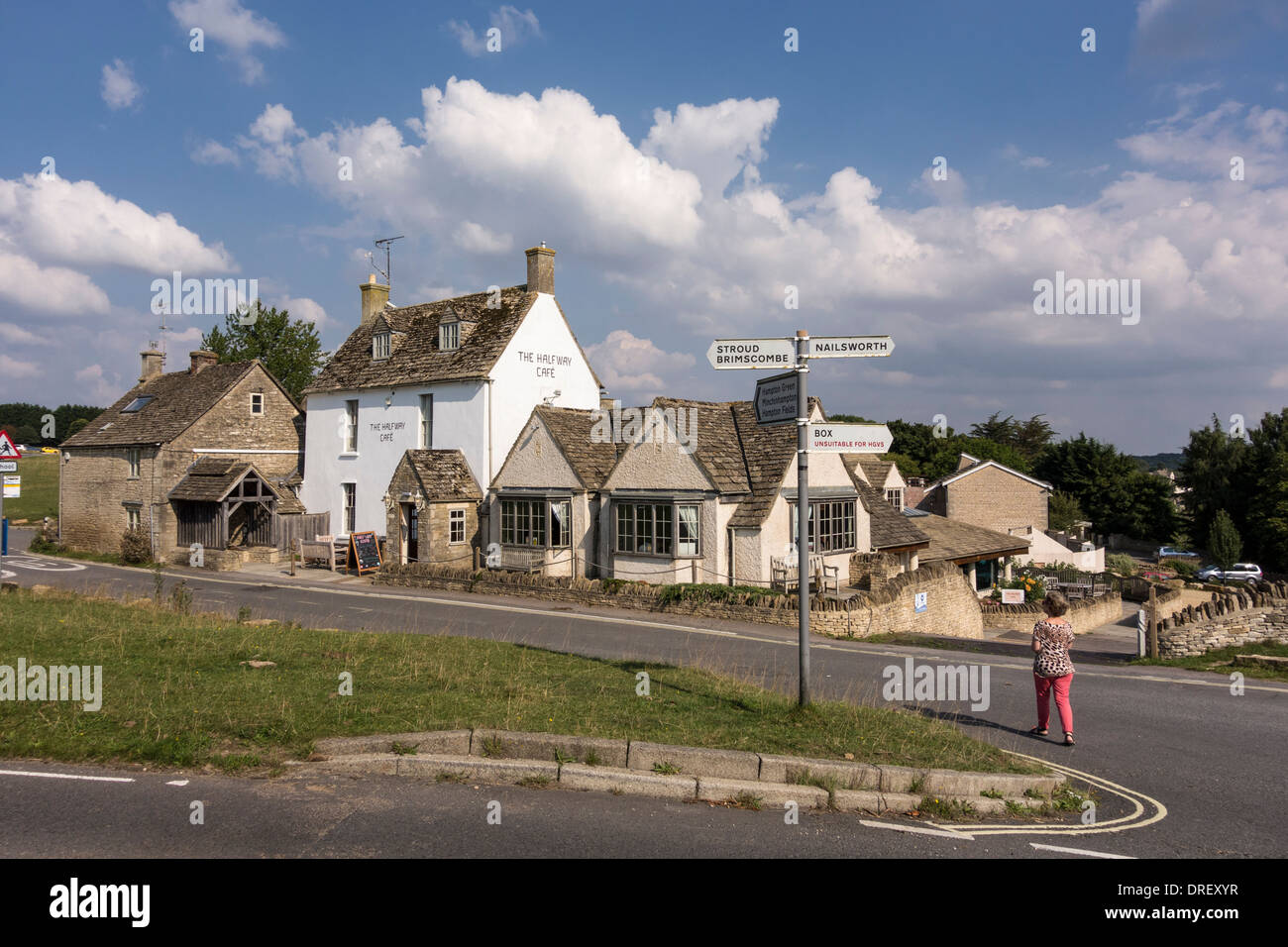 Auf halbem Weg Cafe auf Minchinhampton Common, Gloucestershire, UK Stockfoto