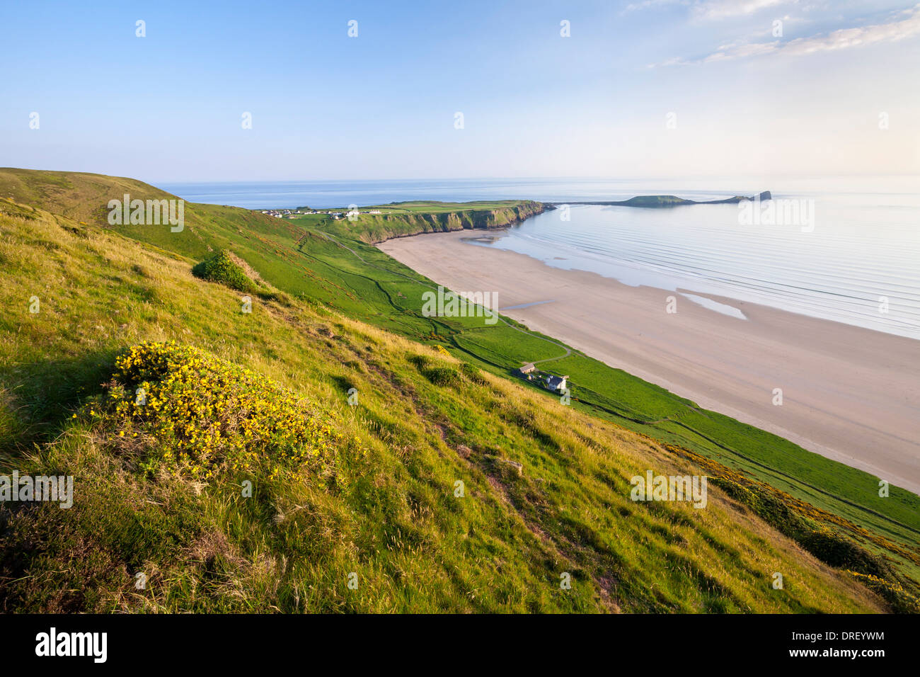 Rhossili Strand Gower Halbinsel Wales UK Stockfoto