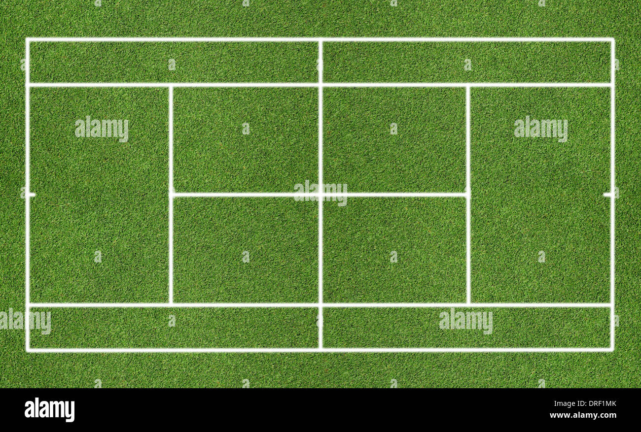 Tennis-Rasenplatz Stockfoto