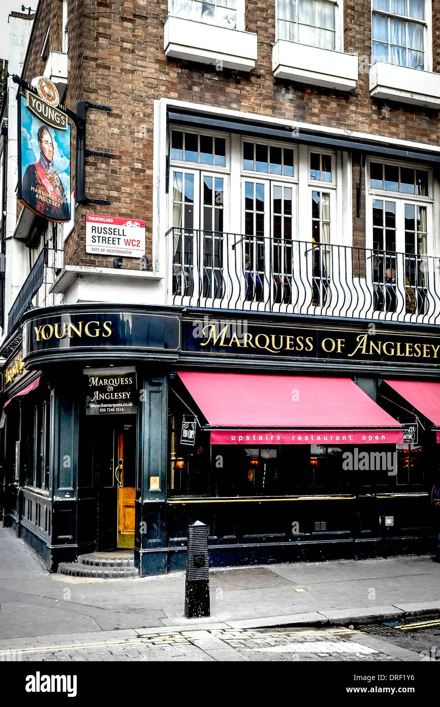 Der Marquess of Anglesey Pub in Covent Garden. Stockfoto