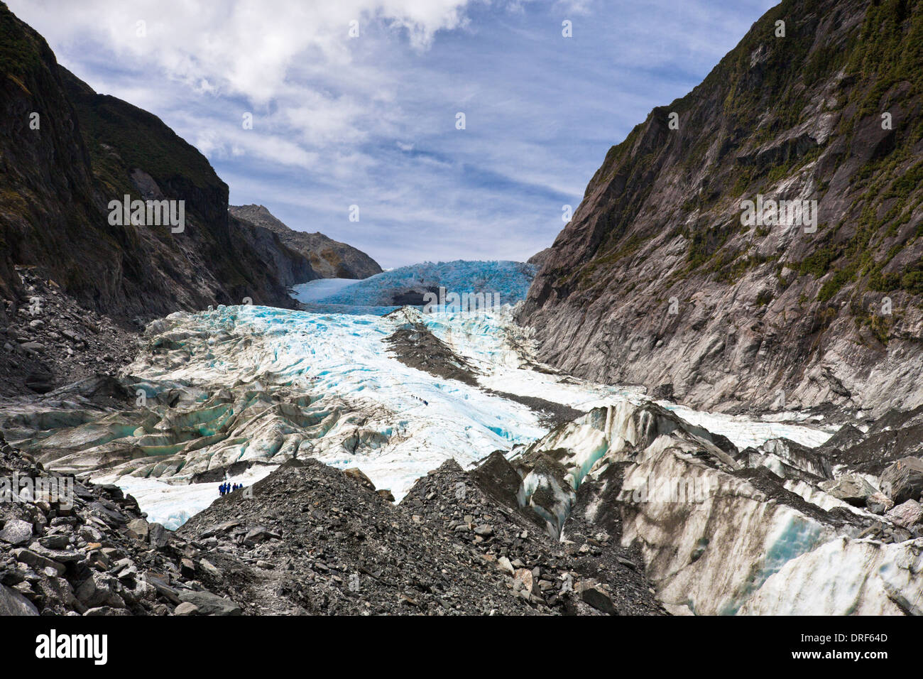 Malerische Landschaft in Franz Josef Glacier. Südalpen, West Coast, Südinsel, Neuseeland. Stockfoto