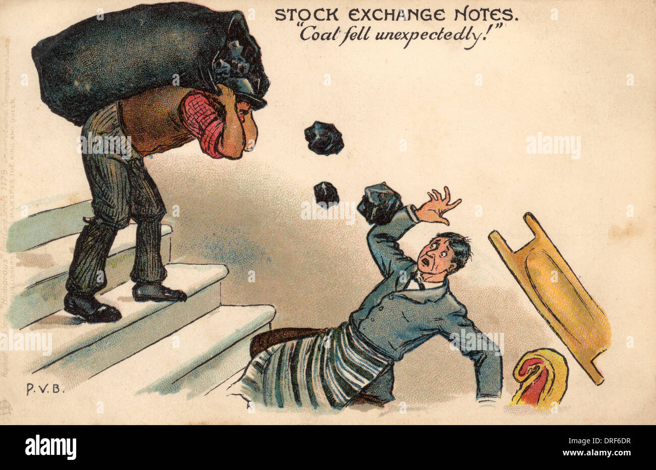 Stock Exchange Notes (1/4) - Fall der Kohle Stockfoto