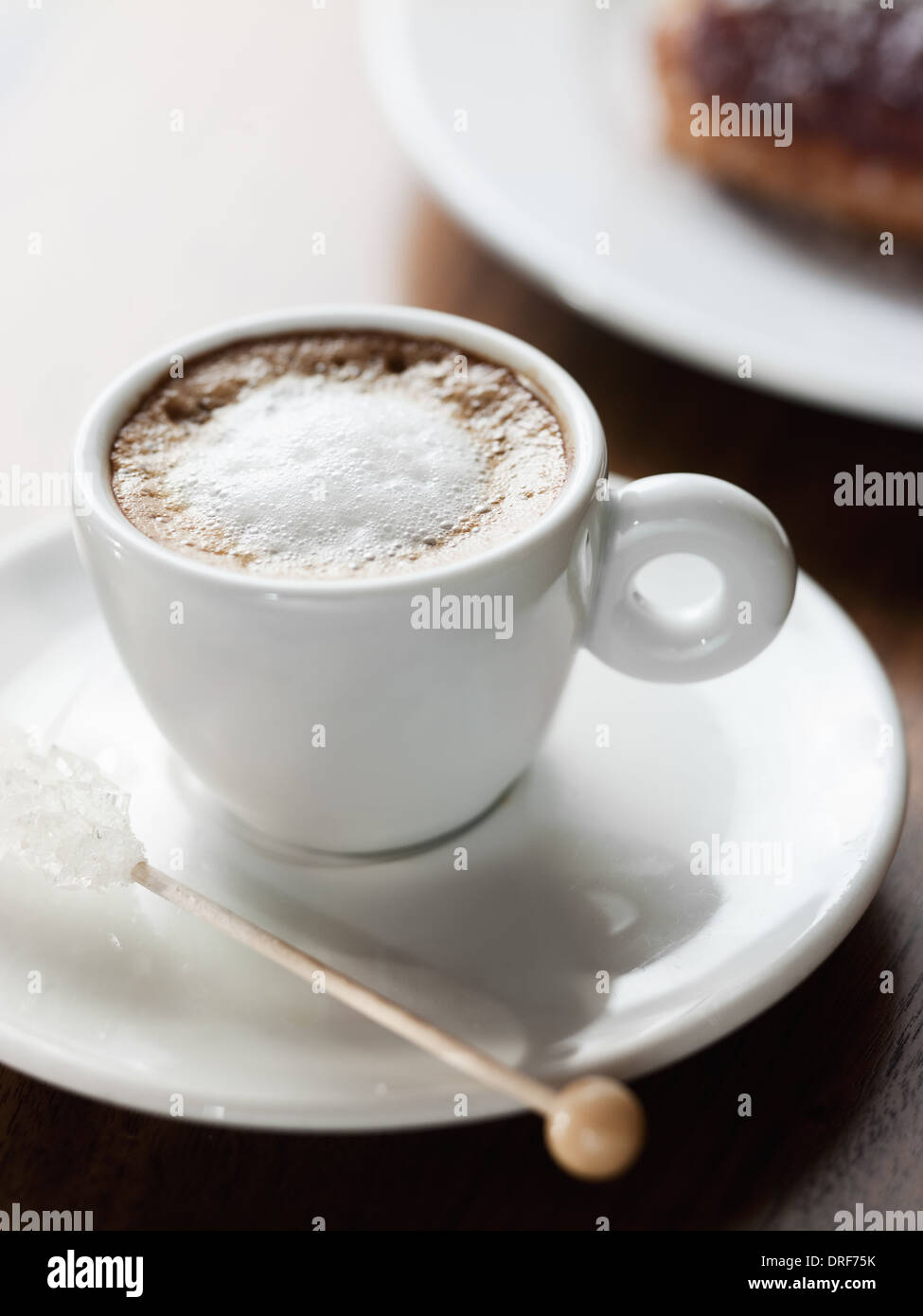 Maryland USA Tasse Kaffee weiß Chincup schaumig Kaffee trinken Stockfoto