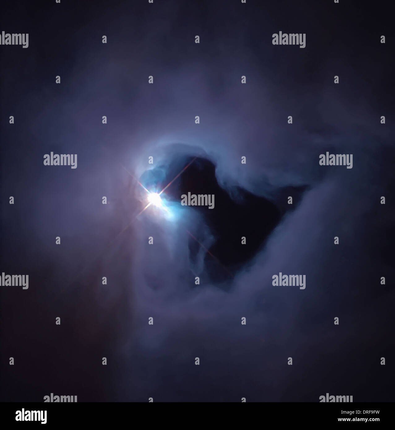 Hubble Erbe-Projekt schnappte dieses Bild von NGC 1999, ein Nebel im Sternbild Orion. Stockfoto