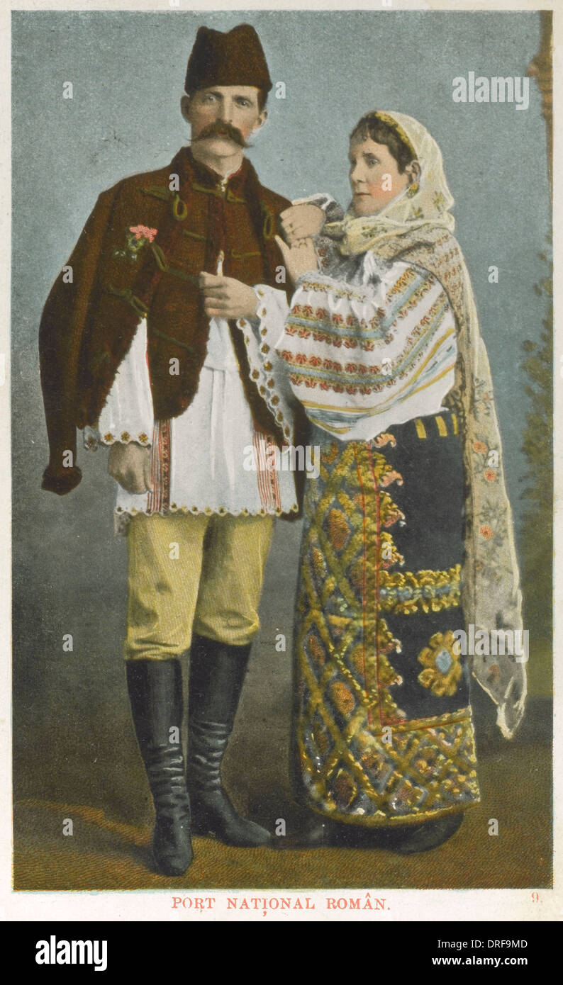 Rumänische paar in Tracht Stockfoto