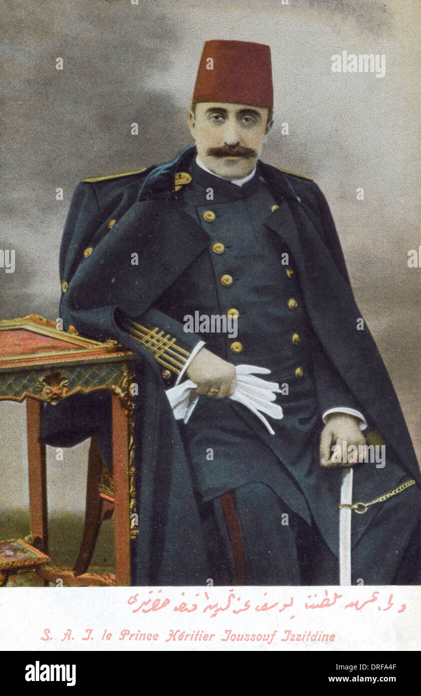 Prinz Sehzade Yusuf Izzeddin Effendi Stockfoto