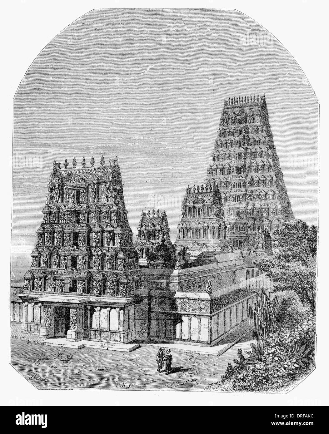 Palast des Kaisers von China in Nanking ca. 1854 Stockfoto