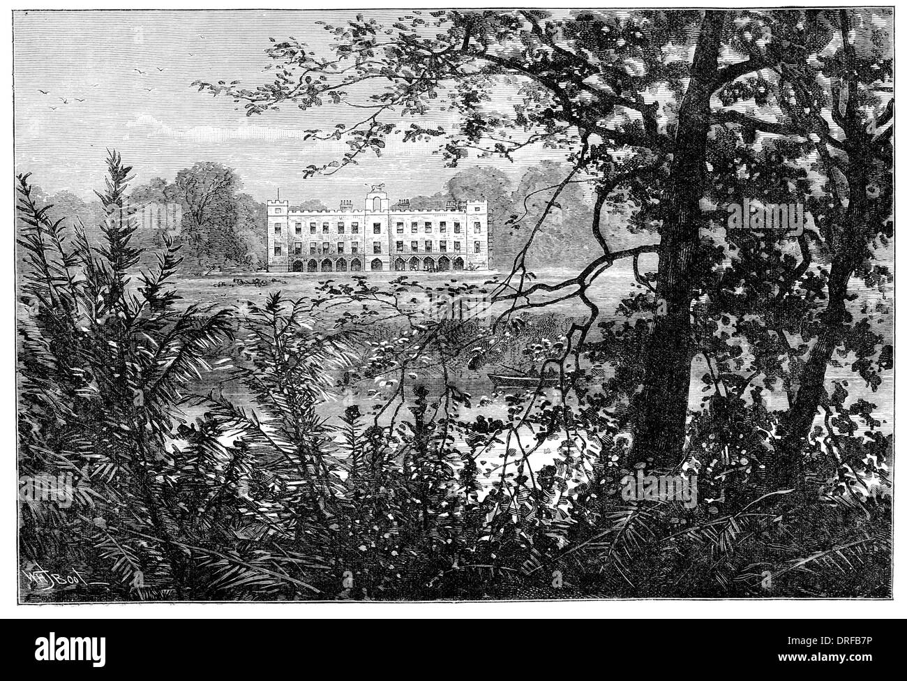 Sion Syon House aus dem Süden um 1880 Stockfoto