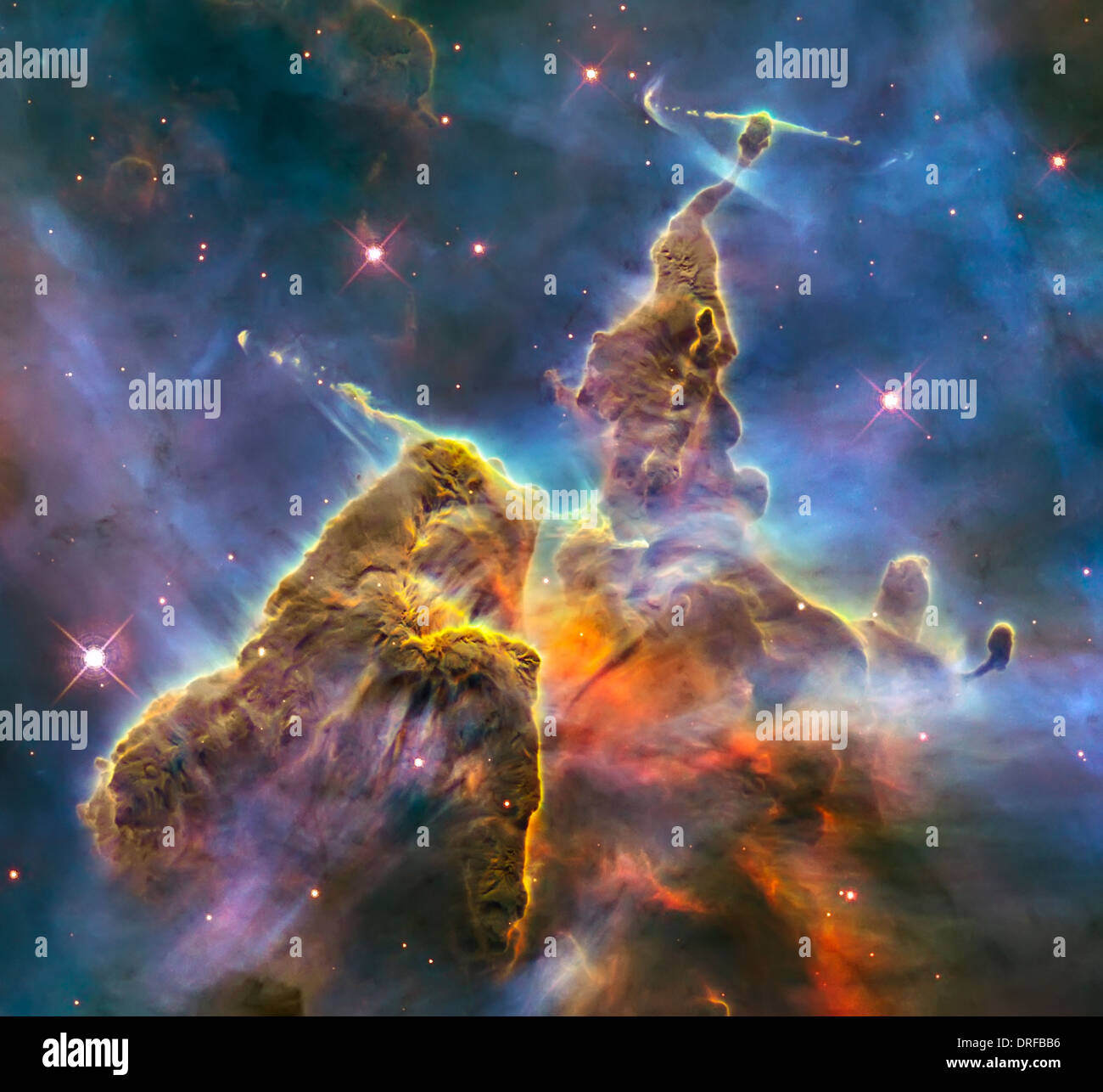 Der Carinanebel, liegt 7500 Lichtjahre entfernt im südlichen Sternbild Carina Stockfoto