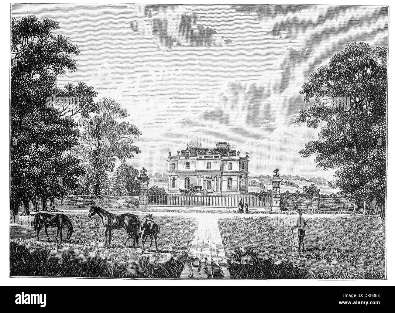 Kanons Mansion House in London 1782 Stockfoto