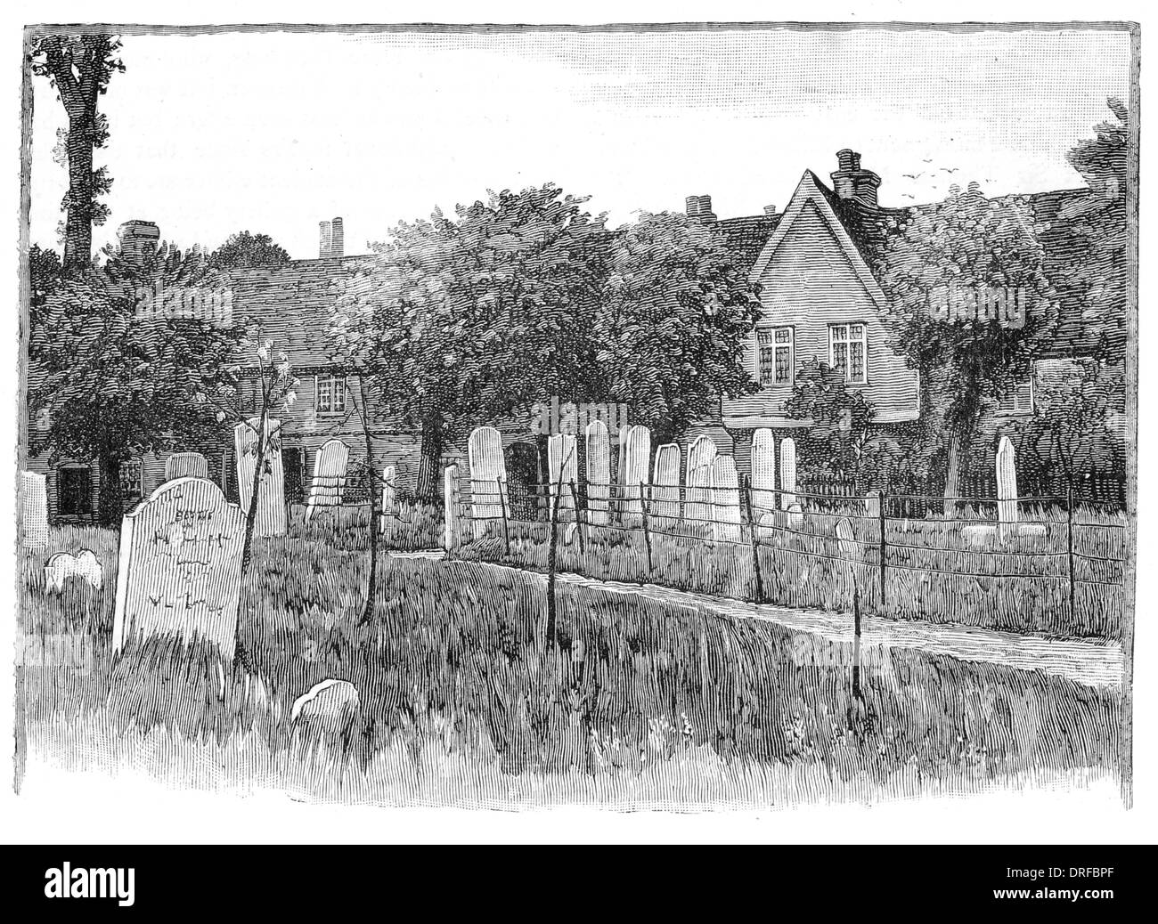 Gymnasien und Armenhäuser, Walthamstow Kirchhof East London Borough of Waltham Forest Stockfoto
