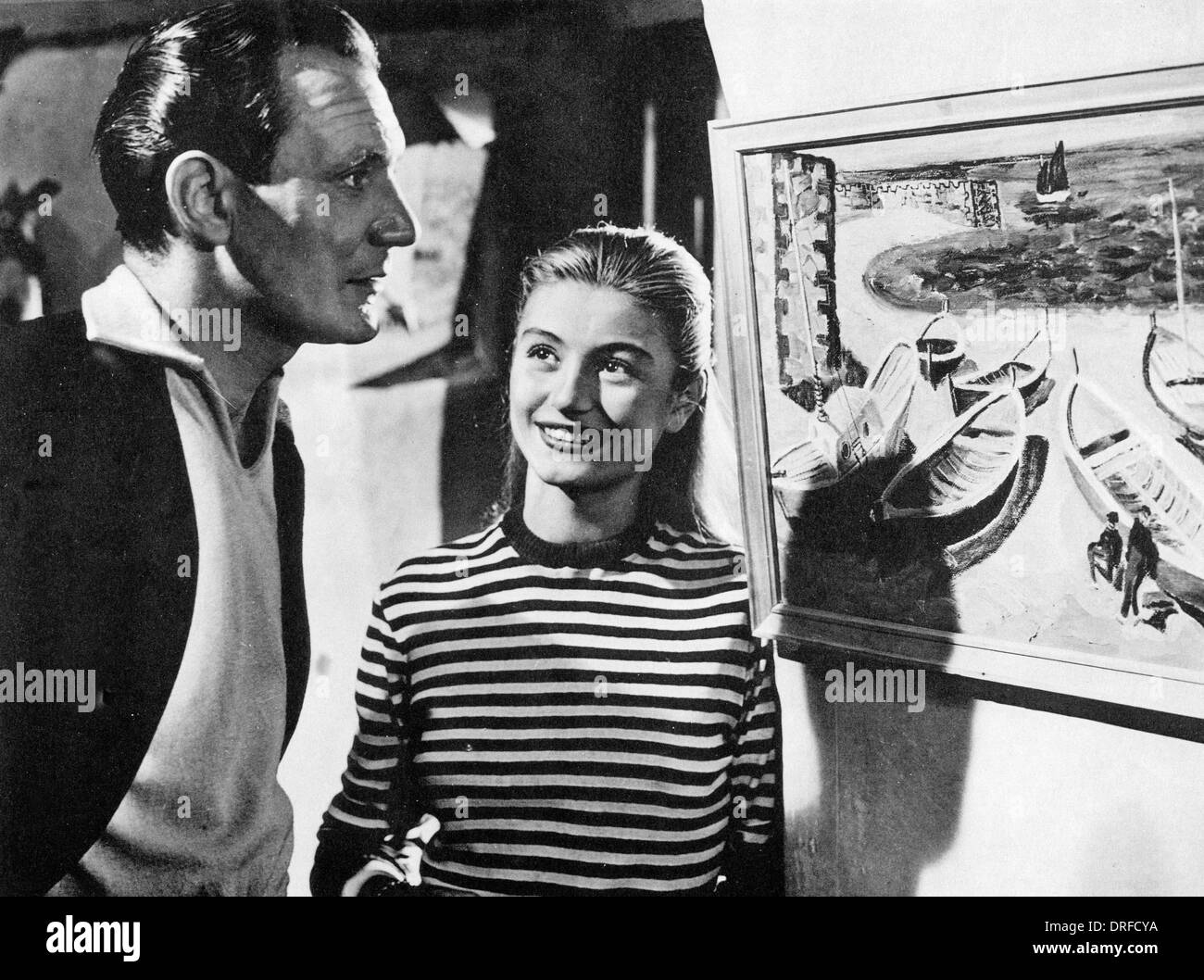 DER goldene SALAMANDER 1960 Pinewood Studios Film mit Trevor Howard und Anouk Aimée Stockfoto