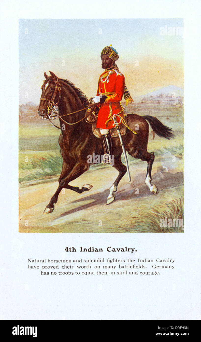 4. indische Kavallerie - WW1 Stockfoto