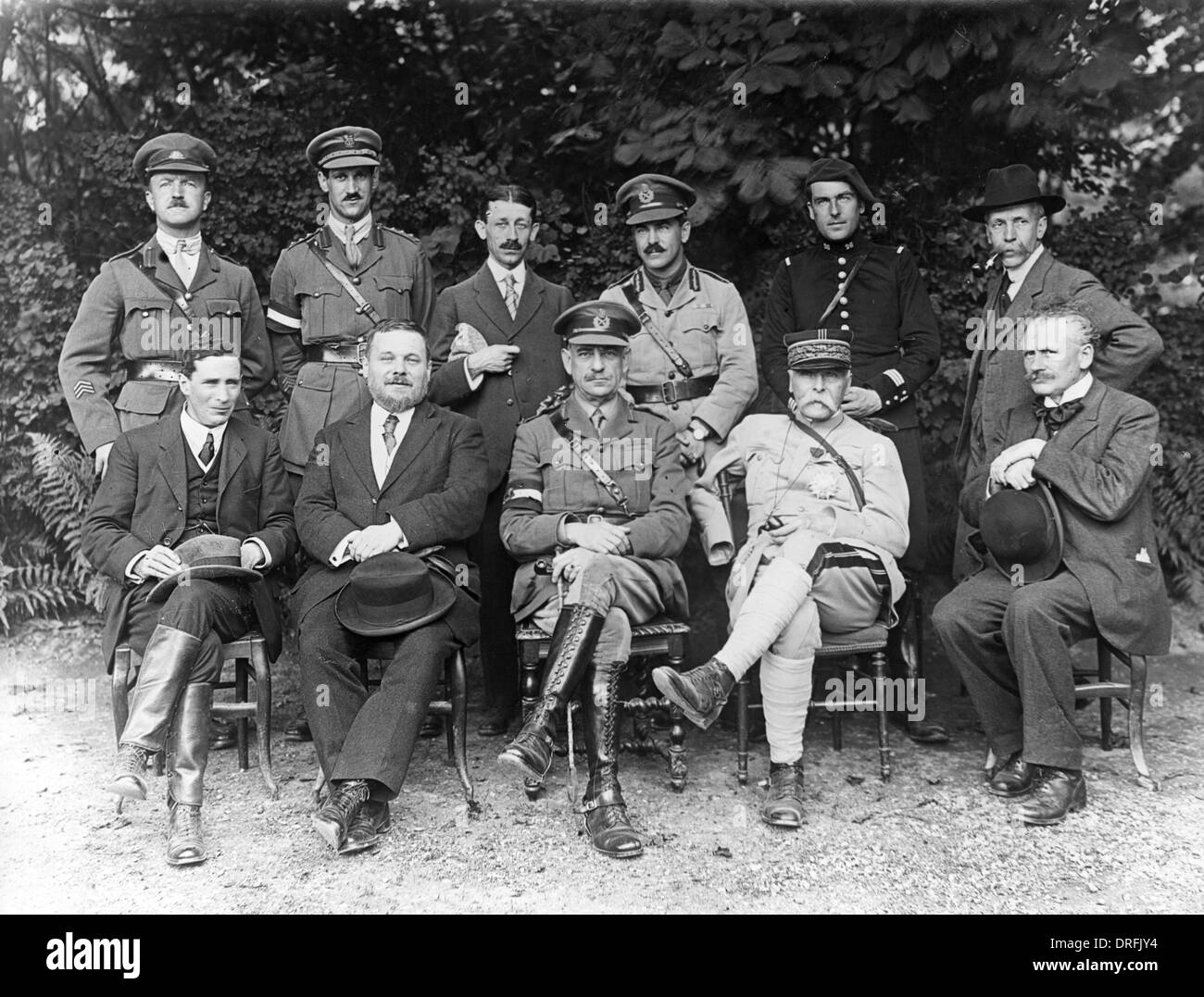 Generäle und andere, Ende des ersten Weltkrieges Stockfoto