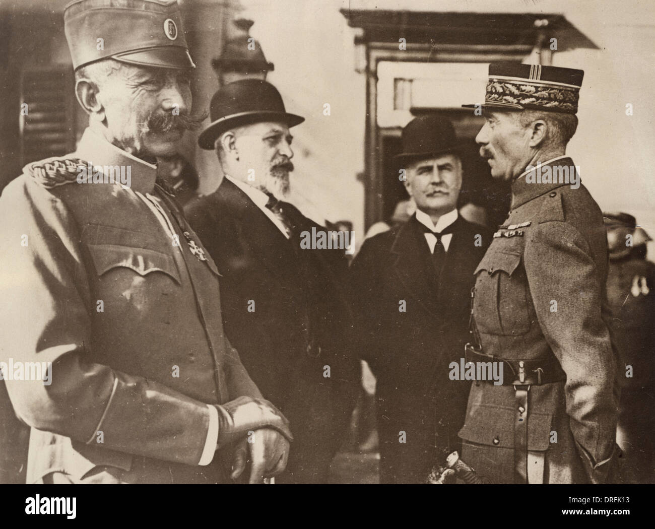 Französischen und serbischen Verbündeten in Saloniki, Griechenland, WW1 Stockfoto