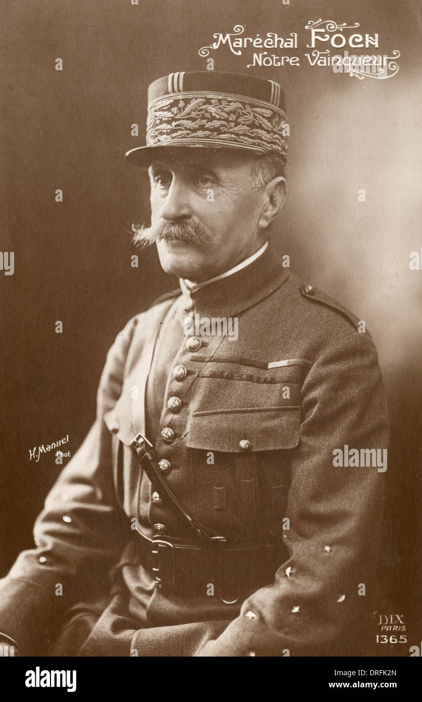 Marschall Foch, General in der französischen Armee während WW1 Stockfoto
