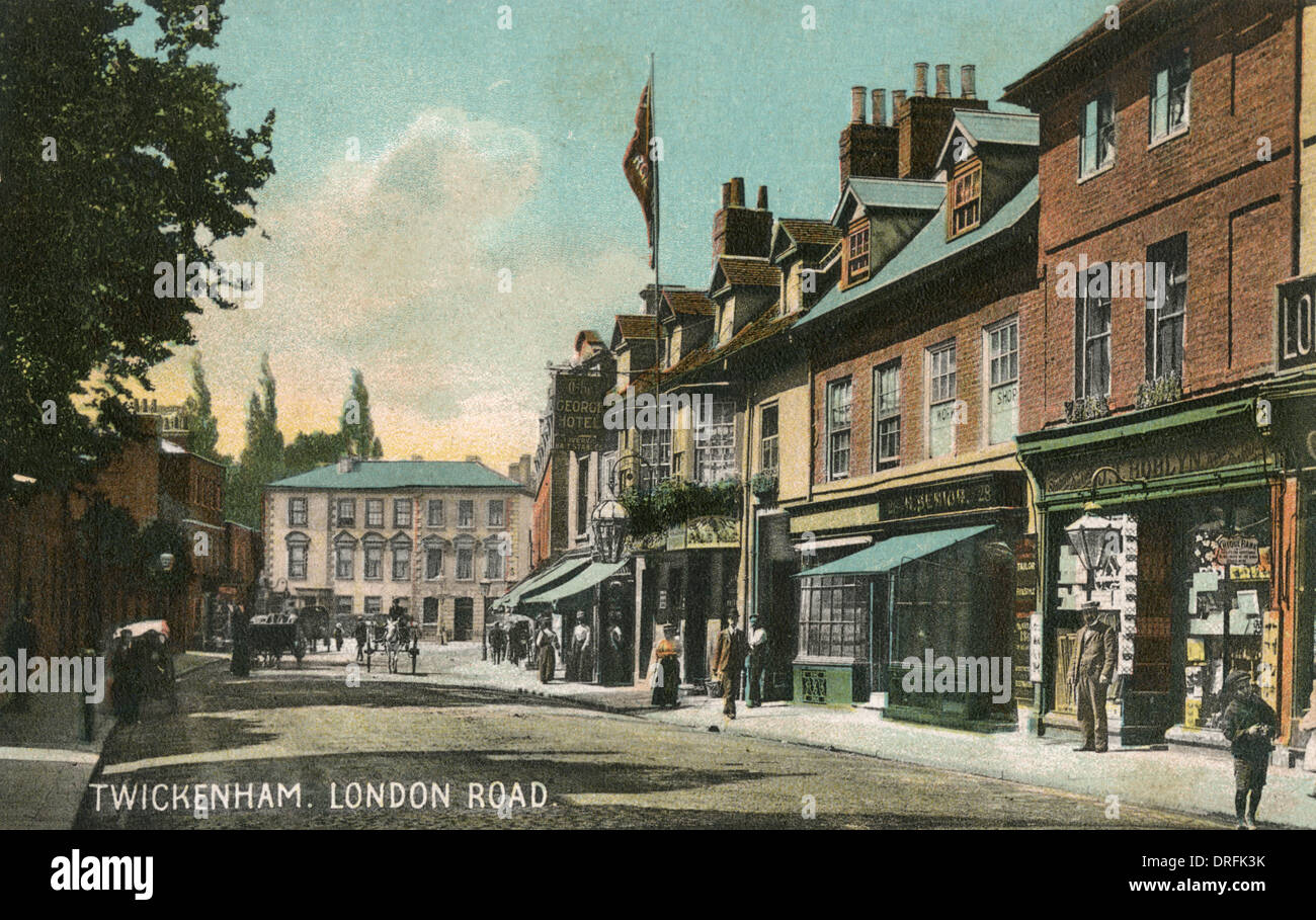 London Road, Twickenham 1900er Jahren Stockfoto