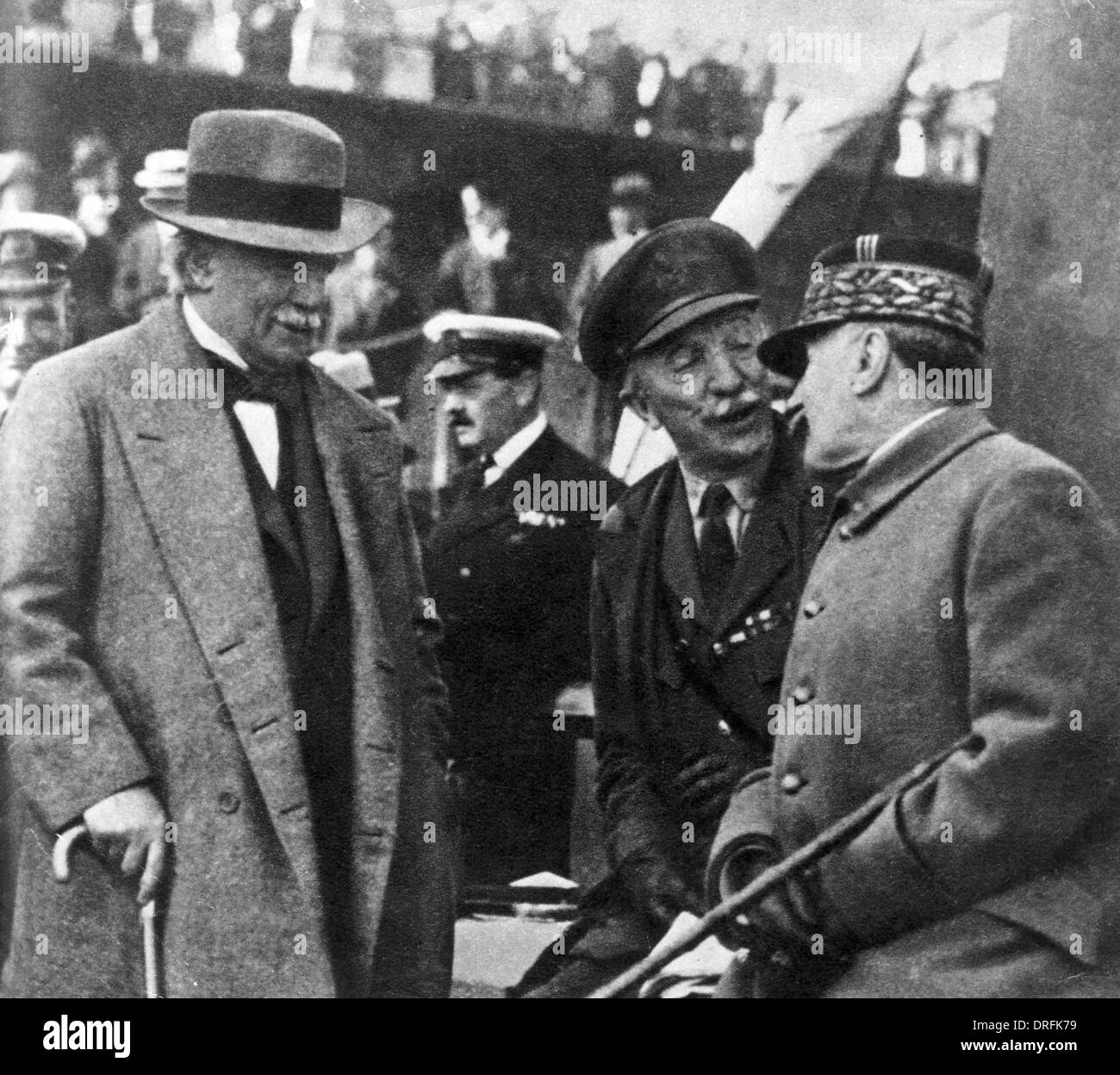 Lloyd George, General Wilson und General Foch Stockfoto