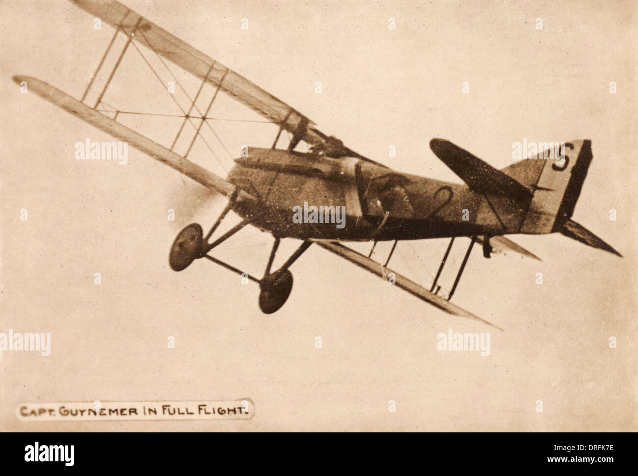 Leutnant Guynemer, französischer Militär Flieger im Flug Stockfoto
