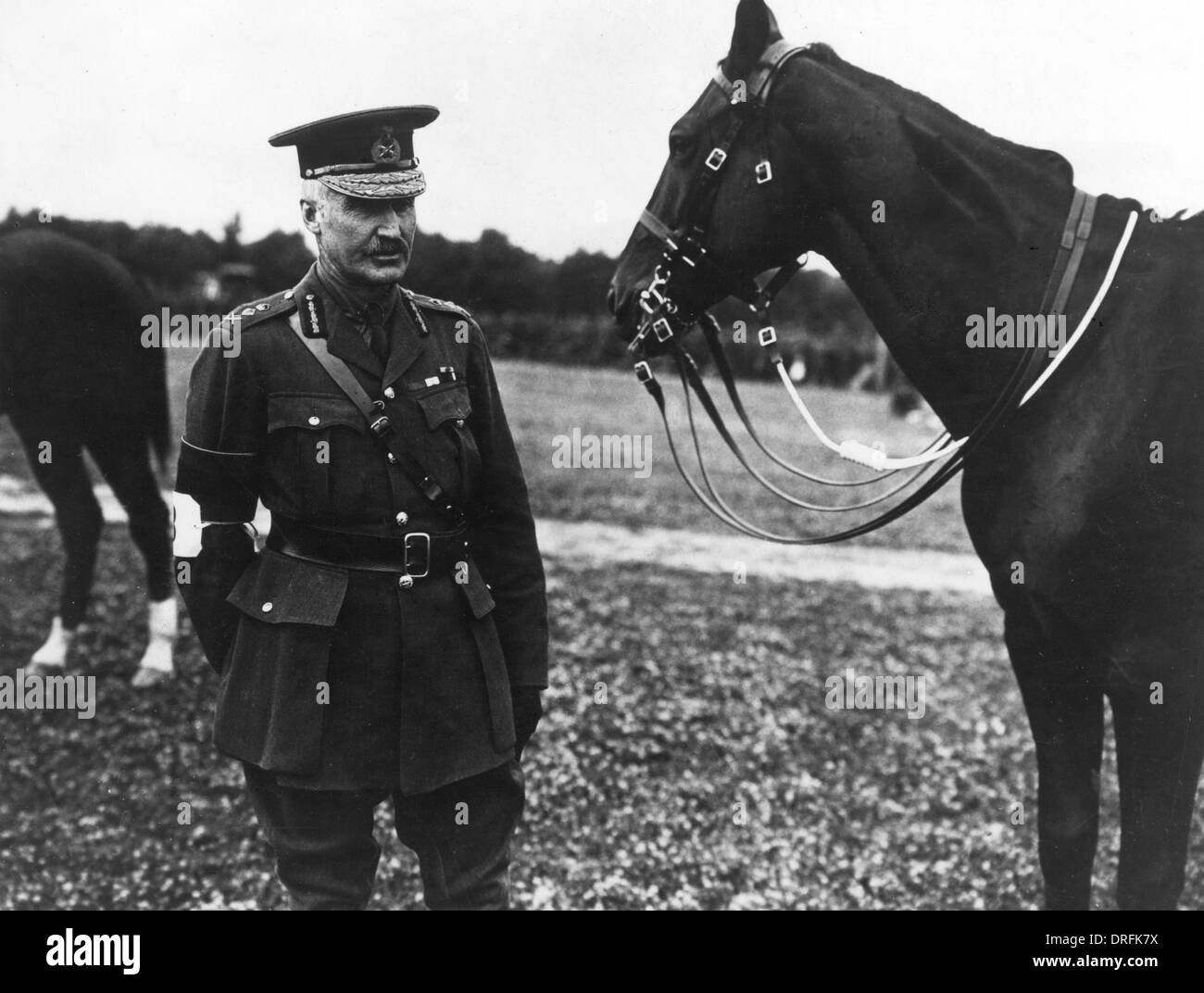 Allgemeine Horne mit seinem Pferd, Frankreich Stockfoto