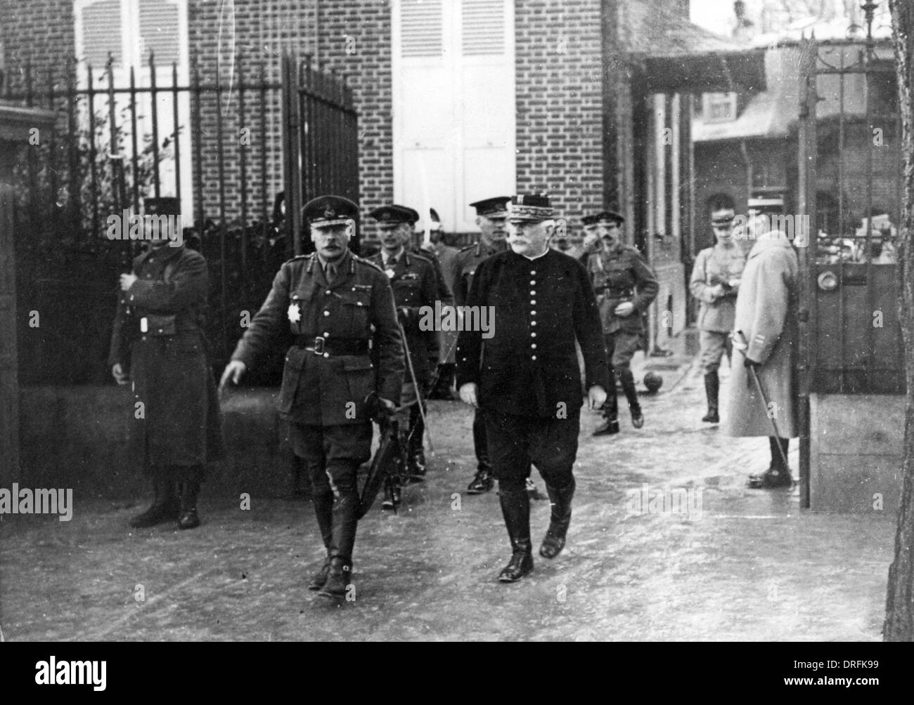 General Haig und General Joffre in Chantilly, Frankreich Stockfoto