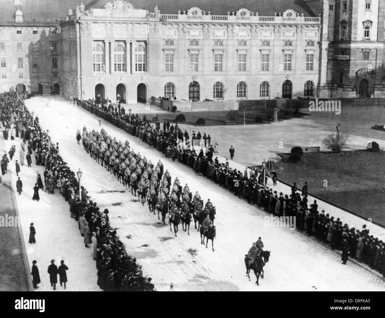Begräbnis von Kaiser Franz Josef von Österreich Stockfoto