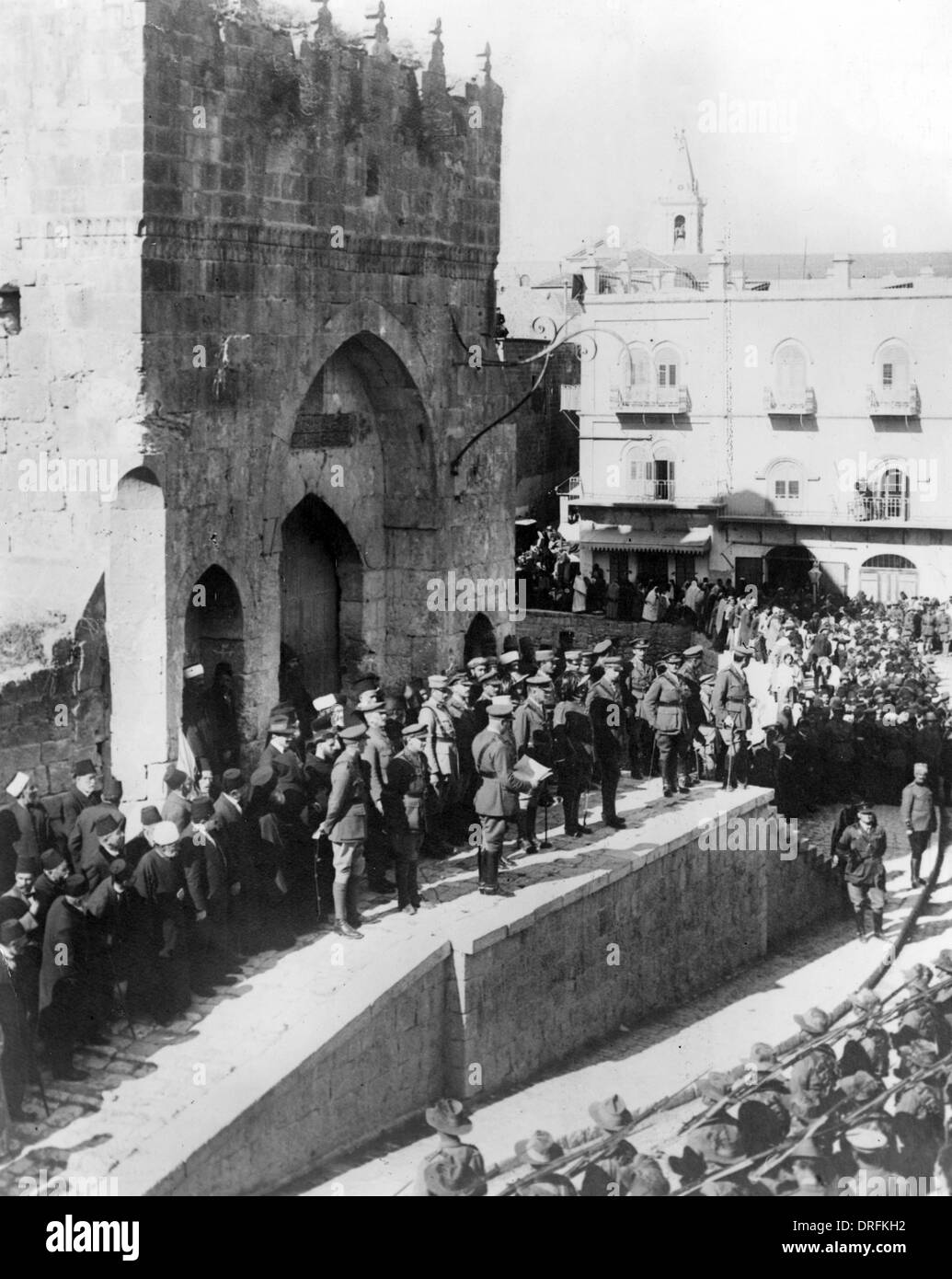 Ausrufung des Kriegsrechts durch General Allenby, Jerusalem Stockfoto