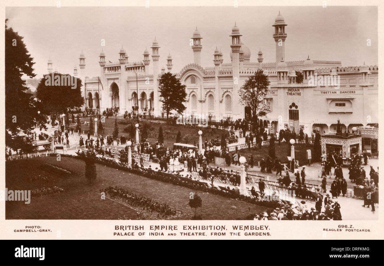 Palace of India, British Empire Exhibition, Wembley Stockfoto