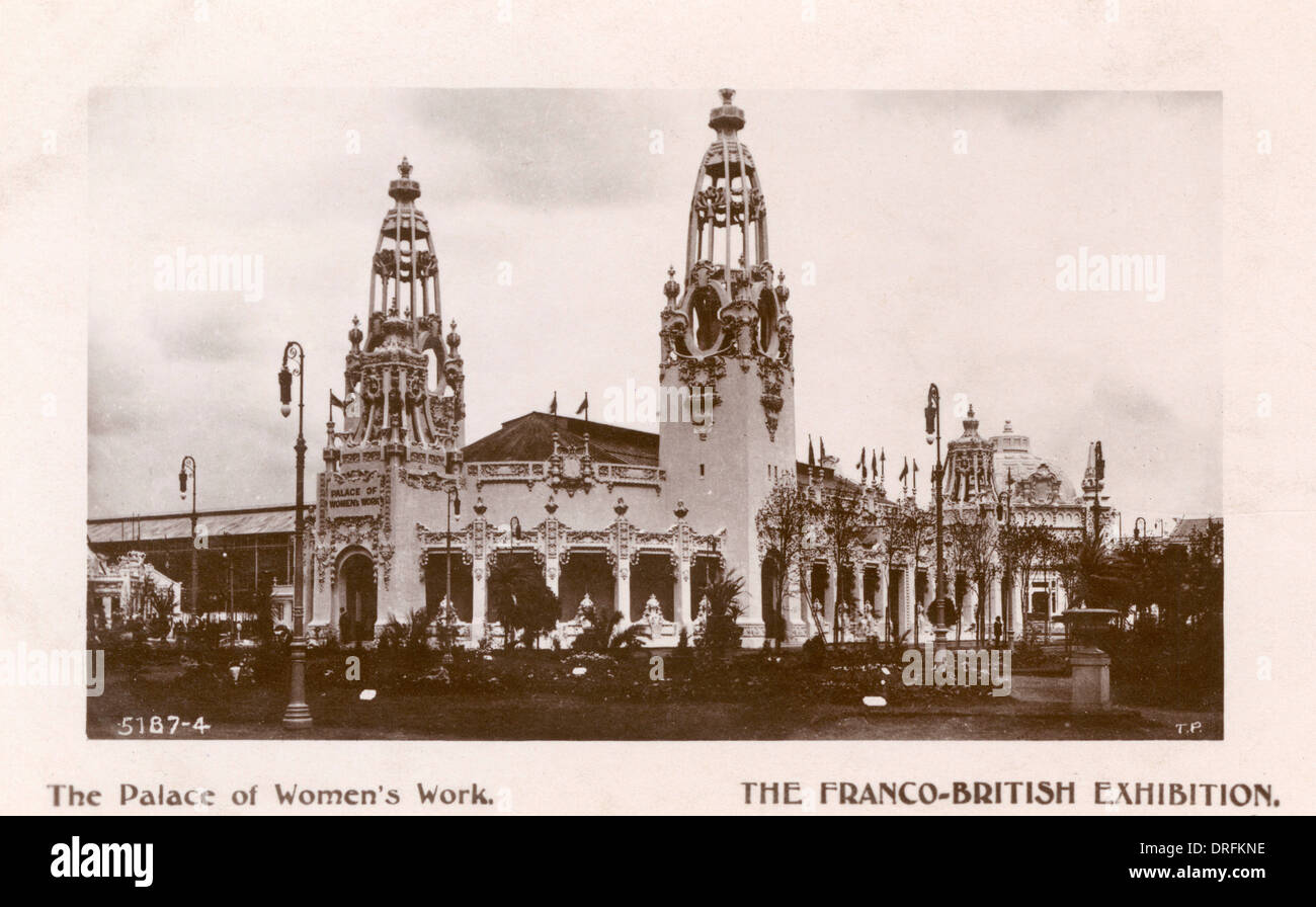 Palast der Frauen Arbeit, Franco-British Exhibition, London Stockfoto