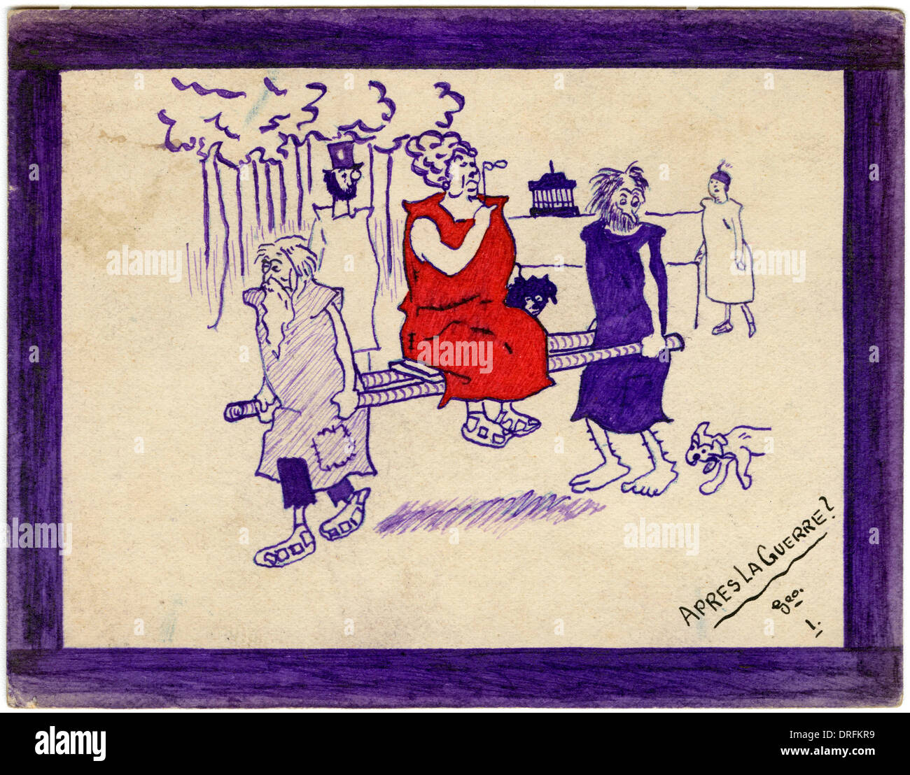 Postkarte von George Ranstead - Apres la Guerre Nr. 2 Stockfoto
