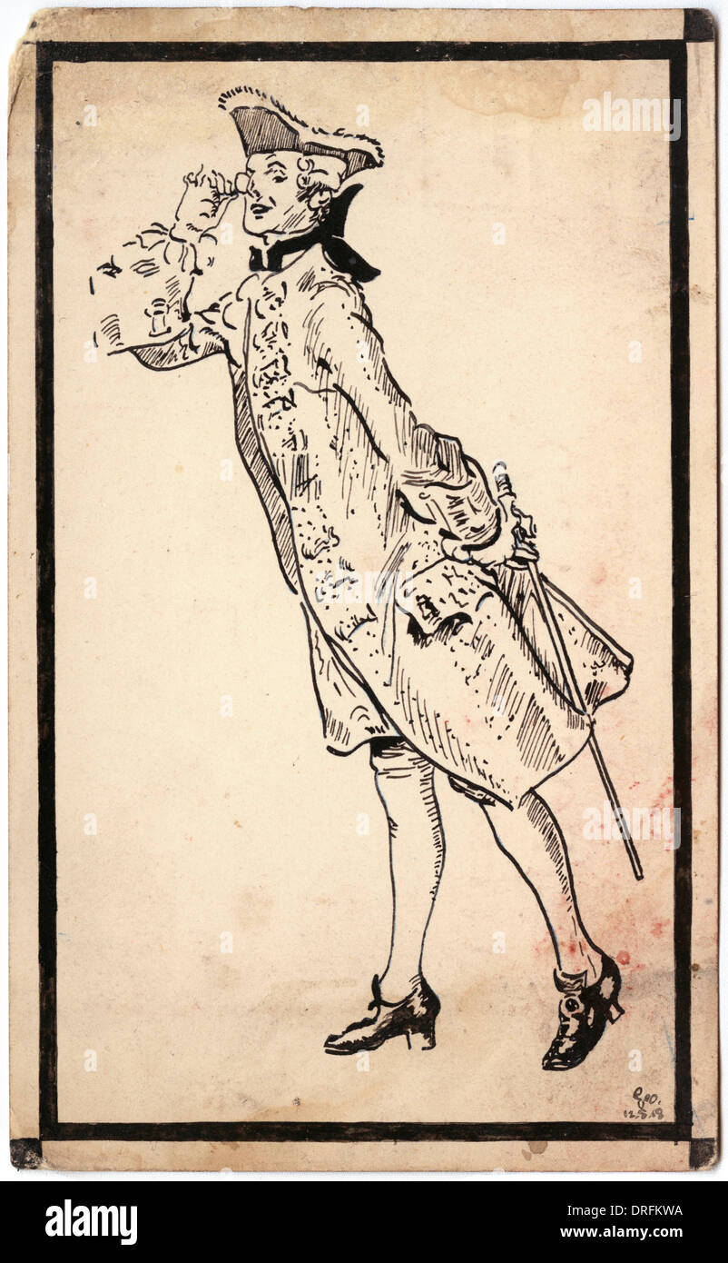18. Jahrhundert Gentleman von George Ranstead Stockfoto