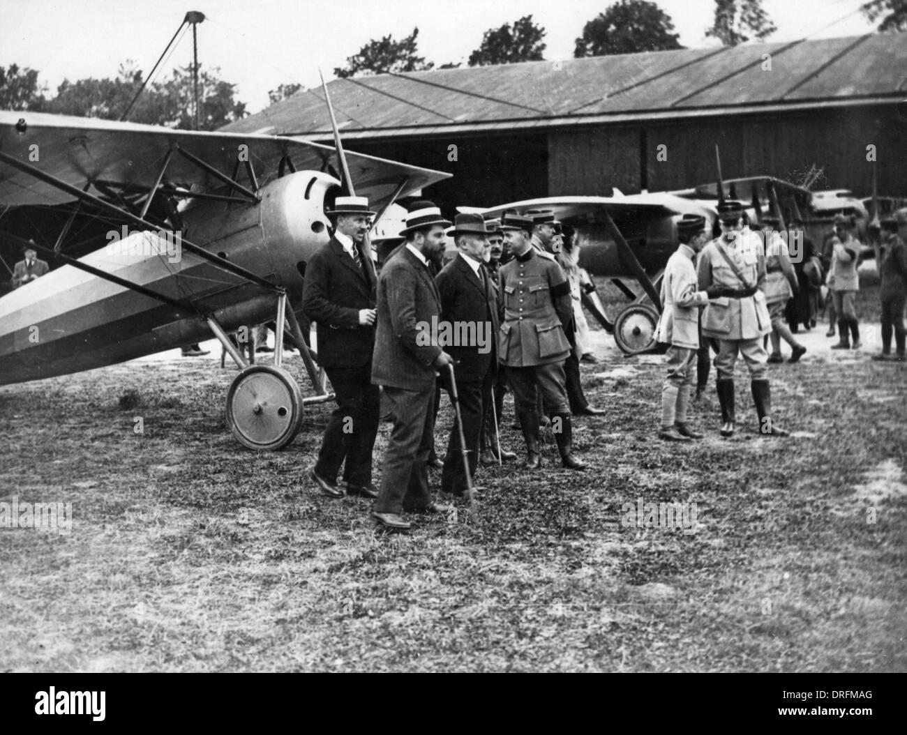 Präsident Poincare in Villacoublay, Frankreich, WW1 Stockfoto