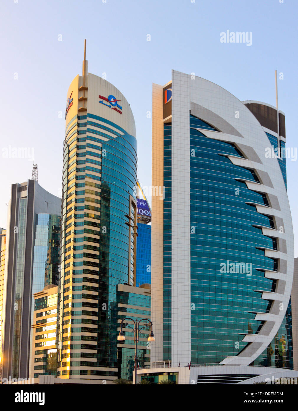Hohe Aufstieg Gebäude in das neue City Center, West Bay, Doha, Katar Stockfoto