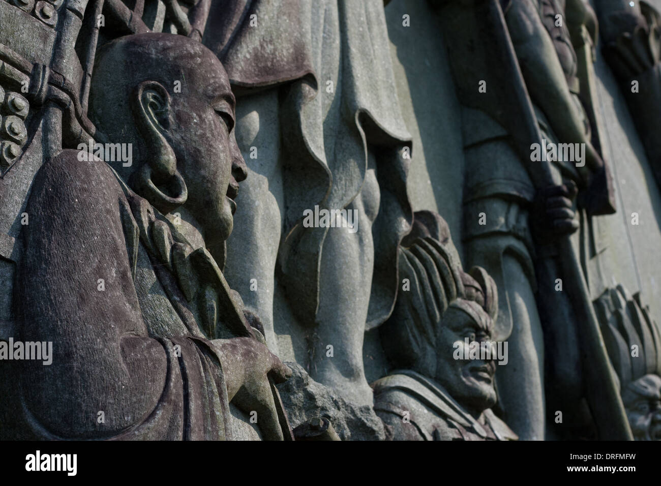 Buddhistischer Wand Stockfoto